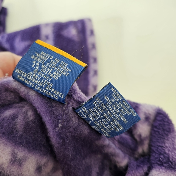 Disney Vintage 2X Pooh Jerry Leigh Purple Zip Winter Winnie The Pooh Pullover - Picture 10 of 16